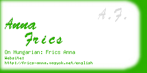 anna frics business card